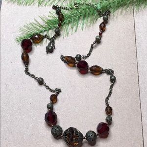 🍭 Avon chunky brown Statement Necklace